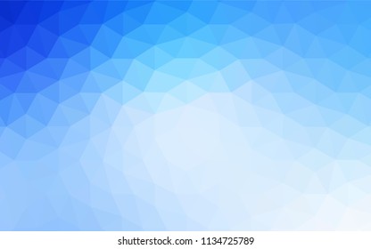 Light BLUE vector polygon abstract backdrop. Creative geometric illustration in Origami style with gradient. A new texture for your web site.