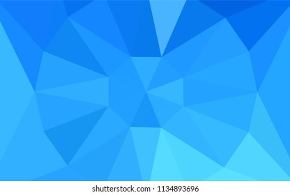 Light BLUE vector polygon abstract backdrop with a gem in a centre. Shining colorful illustration with triangles. Completely new template for your banner.
