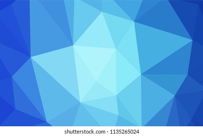 Light BLUE vector polygon abstract background. A sample with polygonal shapes. Polygonal design for your web site.