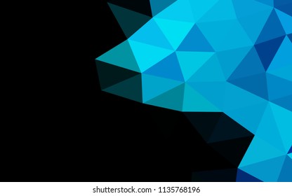 Light BLUE vector polygon abstract polygon abstract. Shining illustration, which consist of triangles. The polygonal design can be used for your web site.