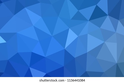 Light BLUE vector polygon abstract background. Creative illustration in halftone style with triangles. Best triangular design for your business.