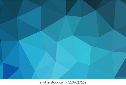 Light BLUE vector polygon abstract backdrop. Glitter abstract illustration with an elegant triangles. Brand new style for your business design.