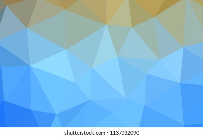 Light BLUE vector polygon abstract layout. Glitter abstract illustration with an elegant triangles. A completely new design for your leaflet.