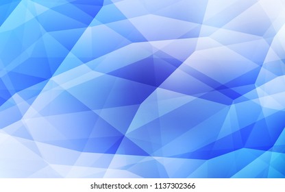 Light BLUE vector polygon abstract backdrop. Shining colorful illustration with triangles. Pattern for a brand book's backdrop.