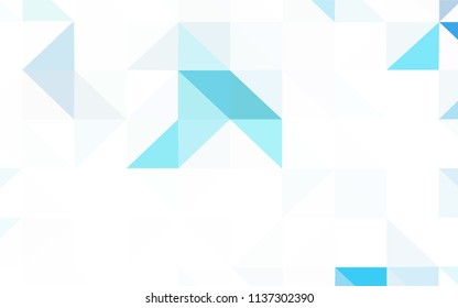 Light BLUE vector polygon abstract background. A completely new color illustration in a polygonal style. Completely new template for your banner.