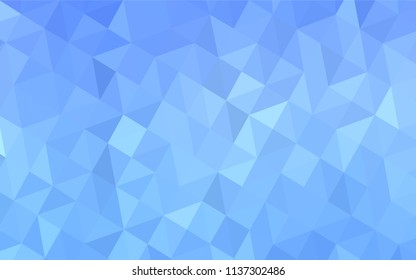 Light BLUE vector polygon abstract layout. Creative illustration in halftone style with triangles. Polygonal design for your web site.