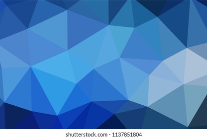 Light BLUE vector polygon abstract background. Modern abstract illustration with triangles. Template for cell phone's backgrounds.