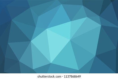 Light BLUE vector polygon abstract layout. Creative geometric illustration in Origami style with gradient. Textured pattern for your backgrounds.