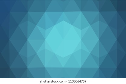 Light BLUE vector polygon abstract backdrop. Elegant bright polygonal illustration with gradient. Best triangular design for your business.