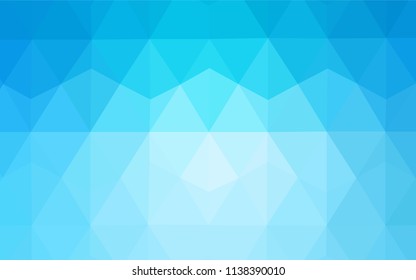 Light BLUE vector polygon abstract layout. Polygonal abstract illustration with gradient. Textured pattern for your backgrounds.