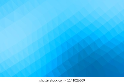 Light BLUE vector polygon abstract background. A sample with polygonal shapes. The best triangular design for your business.