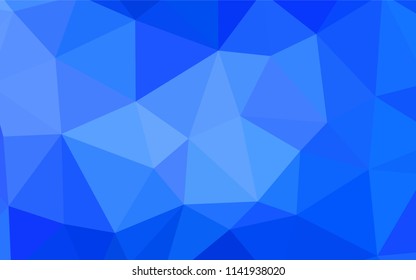 Light BLUE vector polygon abstract background. Glitter abstract illustration with an elegant triangles. Best triangular design for your business.