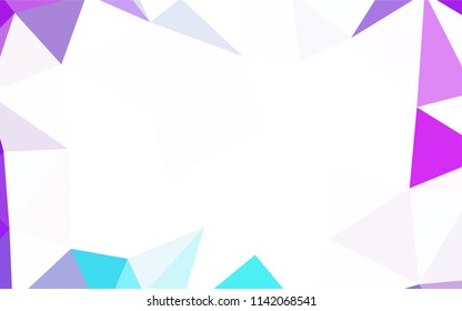 Light BLUE vector polygon abstract layout. Creative illustration in halftone style with triangles. A new texture for your web site.