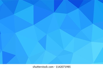 Light BLUE vector polygon abstract background. Shining polygonal illustration, which consist of triangles. Polygonal design for your web site.