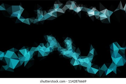 Light BLUE vector polygon abstract layout. A completely new color illustration in a vague style. Triangular pattern for your business design.