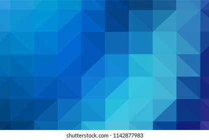 Light BLUE vector polygon abstract backdrop. Polygonal abstract illustration with gradient. Textured pattern for your backgrounds.