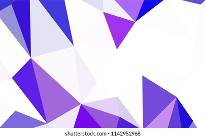 Light BLUE vector polygon abstract backdrop. Creative illustration in halftone style with triangles. Pattern for a brand book's backdrop.