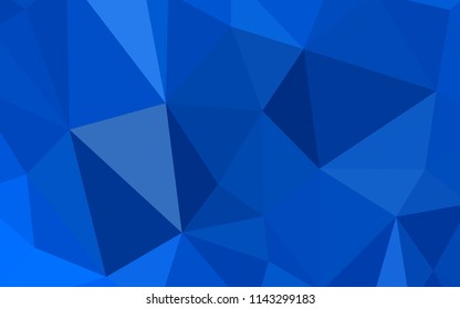 Light BLUE vector polygon abstract layout. Colorful illustration in abstract style with triangles. Triangular pattern for your design.