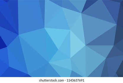Light BLUE vector polygon abstract background. Colorful illustration in abstract style with triangles. Best triangular design for your business.