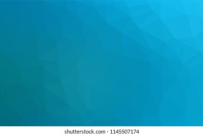 Light BLUE vector polygon abstract backdrop. Triangular geometric sample with gradient.  The textured pattern can be used for background.