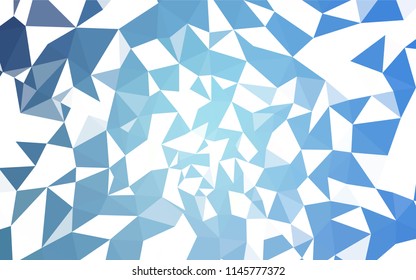 Light BLUE vector polygon abstract background. Glitter abstract illustration with an elegant triangles. Template for cell phone's backgrounds.