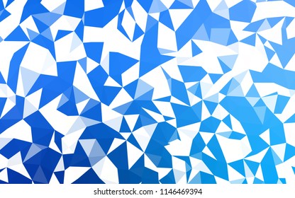 Light BLUE vector polygon abstract layout. Colorful illustration in polygonal style with gradient. Template for cell phone's backgrounds.