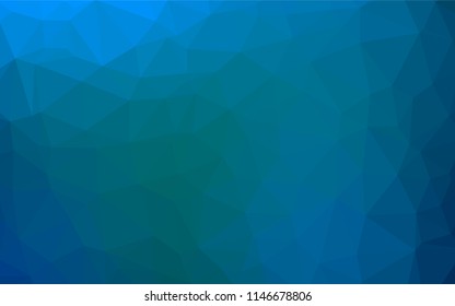 Light BLUE vector polygon abstract layout. Geometric illustration in Origami style with gradient.  The template can be used as a background for cell phones.