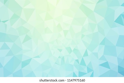 Light BLUE vector polygon abstract backdrop. A completely new color illustration in a polygonal style. Brand new style for your business design.