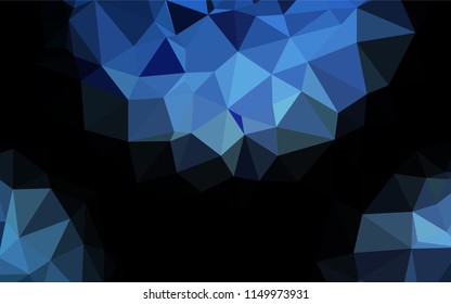 Light BLUE vector polygon abstract background. Shining illustration, which consist of triangles. Triangular pattern for your business design.