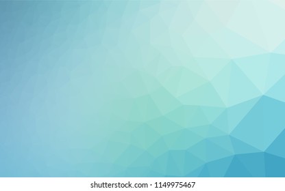 Light BLUE vector polygon abstract layout. Modern geometrical abstract illustration with gradient. The elegant pattern can be used as part of a brand book.