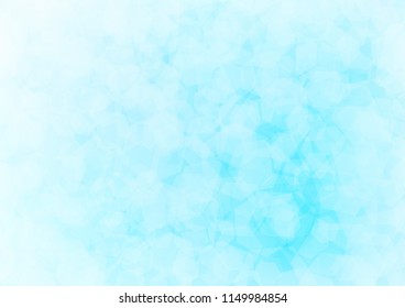 Light BLUE vector polygon abstract pattern. hexagonal geometric sample with gradient.  Brand new design for your business.