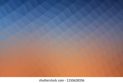 Light BLUE vector polygon abstract pattern. Glitter abstract illustration with an elegant design. The best triangular design for your business.