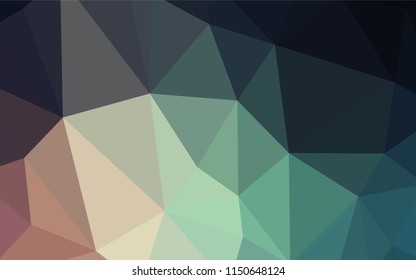 Light BLUE vector polygon abstract backdrop. Triangular geometric sample with gradient.  Template for cell phone's backgrounds.