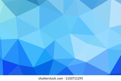Light BLUE vector polygon abstract backdrop. Colorful illustration in polygonal style with gradient. Triangular pattern for your design.