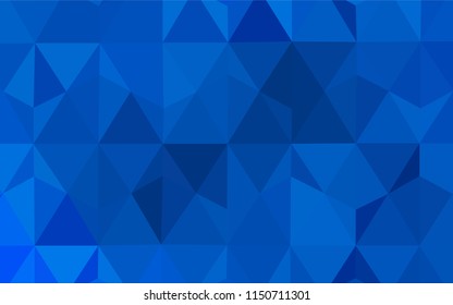 Light BLUE vector polygon abstract background. Shining colorful illustration with triangles. Triangular pattern for your design.