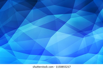 Light BLUE vector polygon abstract backdrop. Colorful illustration in abstract style with triangles. Textured pattern for your backgrounds.