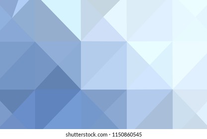 Light BLUE vector polygon abstract backdrop. Modern geometrical abstract illustration with gradient. Triangular pattern for your business design.