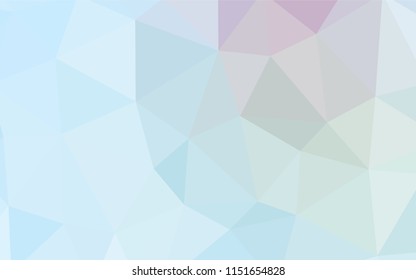 Light BLUE vector polygon abstract layout. Glitter abstract illustration with an elegant triangles. Polygonal design for your web site.