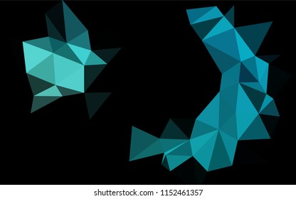Light BLUE vector polygon abstract layout. Creative geometric illustration in Origami style with gradient. The elegant pattern can be used as part of a brand book.