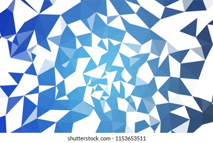 Light BLUE vector polygon abstract layout. Shining colorful illustration with triangles. Triangular pattern for your design.