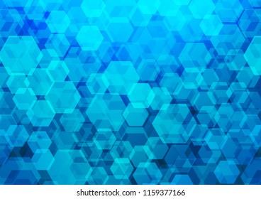 Light BLUE vector polygon abstract template. Geometric illustration in Origami style with gradient.  A completely new template for your business design.
