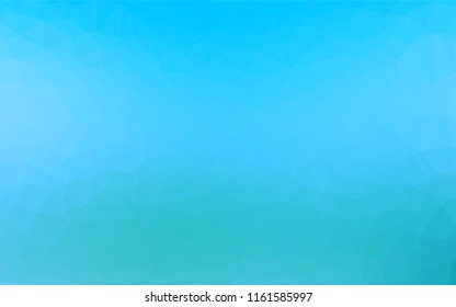 Light BLUE vector polygon abstract background. Shining illustration, which consist of triangles. The textured pattern can be used for background.