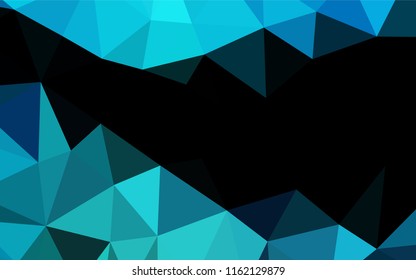 Light BLUE vector polygon abstract background. A sample with polygonal shapes. Triangular pattern for your business design.