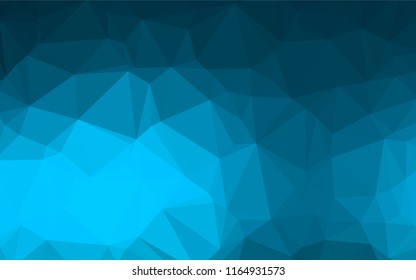 Light BLUE vector polygon abstract background. Geometric illustration in Origami style with gradient.  A new texture for your design.