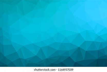 Light BLUE vector polygon abstract backdrop. Shining illustration, which consist of triangles. Triangular pattern for your business design.
