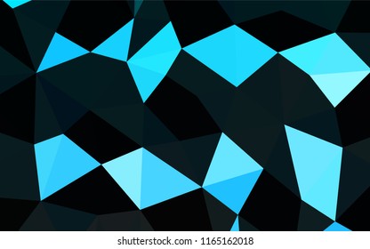 Light BLUE vector polygon abstract backdrop. Creative illustration in halftone style with gradient. Triangular pattern for your business design.