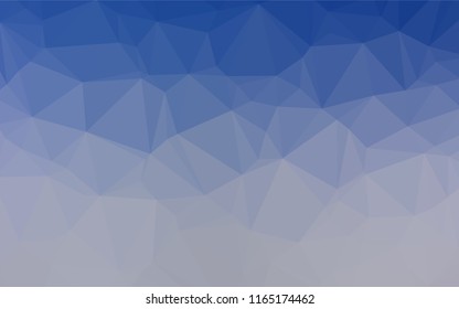 Light BLUE vector polygon abstract background. Shining illustration, which consist of triangles. The elegant pattern can be used as part of a brand book.