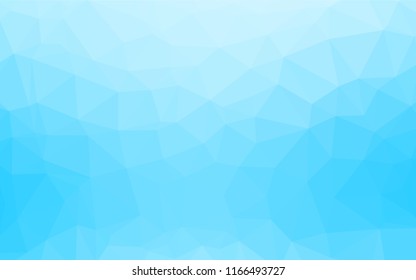Light BLUE vector polygon abstract backdrop. Glitter abstract illustration with an elegant design. A new texture for your design.