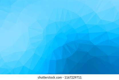 Light BLUE vector polygon abstract layout. An elegant bright illustration with gradient. The textured pattern can be used for background.