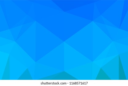 Light BLUE vector polygon abstract layout. Modern geometrical abstract illustration with gradient. The completely new template can be used for your brand book.